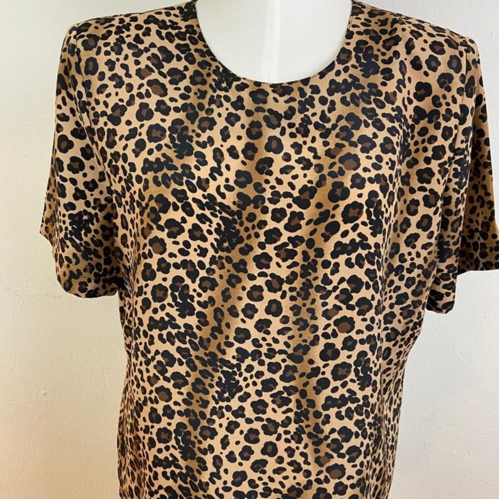Vintage Lauren Lee Animal Print Chinese Creppe Fabrics with Shoulder Pads